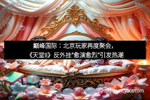 巅峰国际:北京玩家再度聚会,《天堂II》反外挂“愈演愈烈”引发热潮